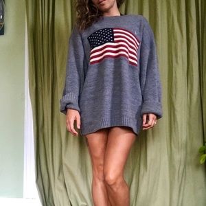 Vintage RL oversized American Flag Sweater 🇺🇸